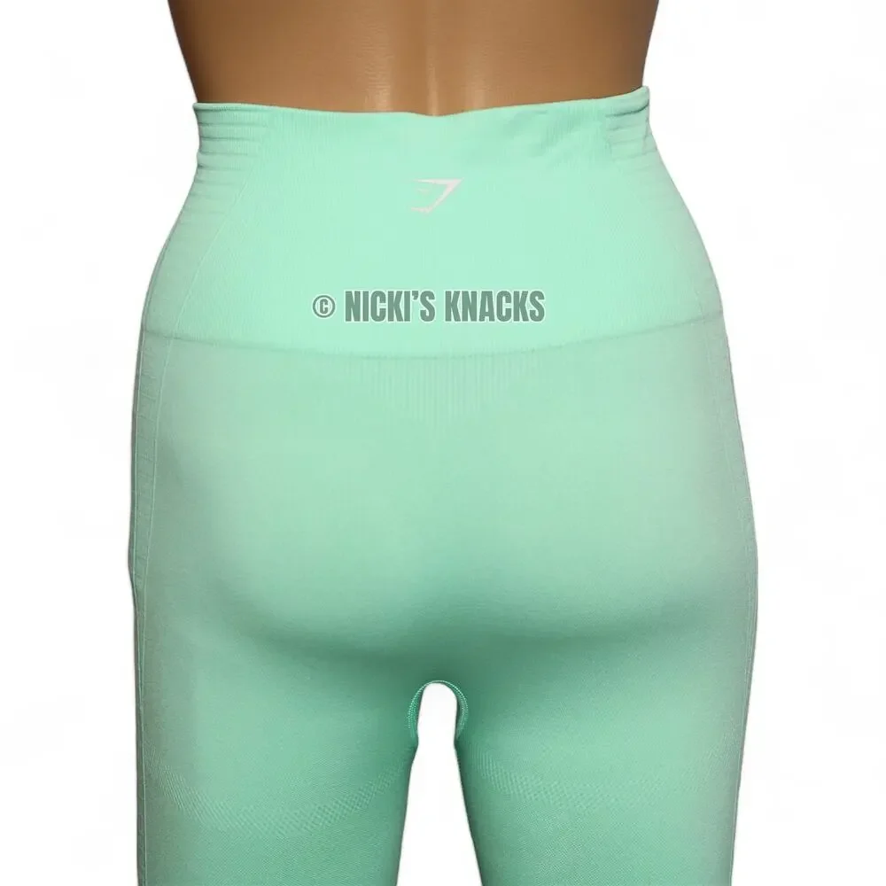 Gymshark Energy Seamless Leggings Eyelet Vented Pistachio Mint Green Size S - Picture 9 of 11